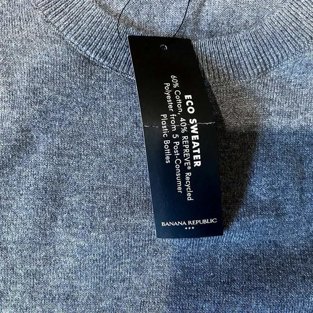 Banana Republic Long Sleeve Eco Sweater Gray Large